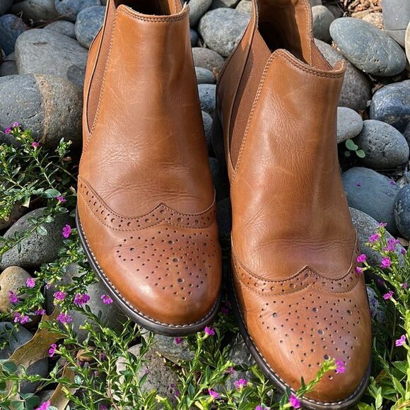 PAUL GREEN JAY WINGTIP CUOIO LEATHER CHELSEA BOOTS, SIZE UK 7/US 9.5 - Picture 9 of 12